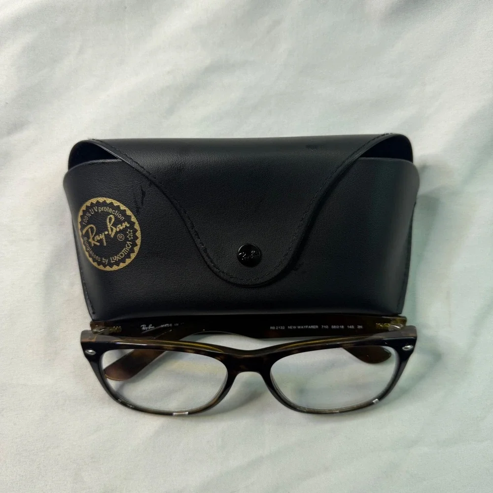 Ray-Ban RB 2132 New Wayfarer Tortoise Shell Sunglasses Prescription Lenses